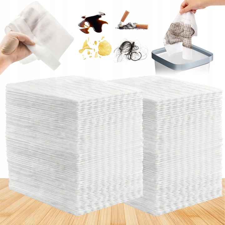 160 Kusů Jednorázových Mopovacích Utěrek, Bílé, Odolné A Savé