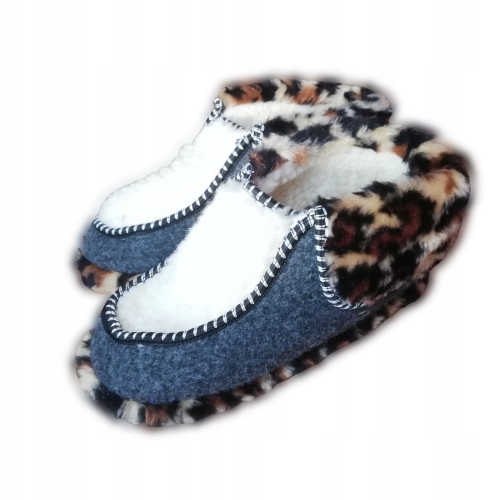 

Bambosze filcowe z Panterką wełniane ciemne 36-45