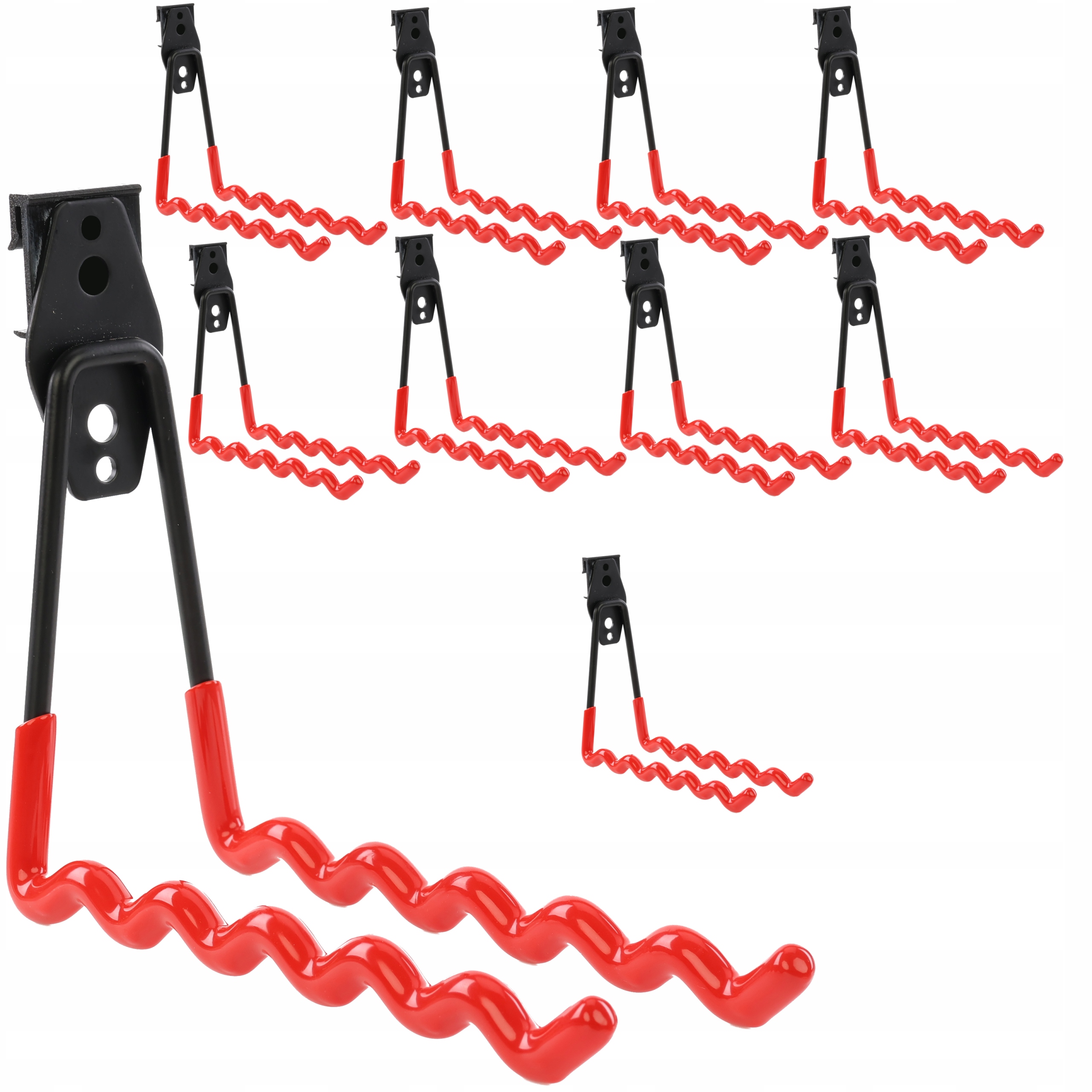 10 x Vlnitý hák tabule botle 19 Cm nářadí garáž vybavení 25 kg jízdní kola kabely