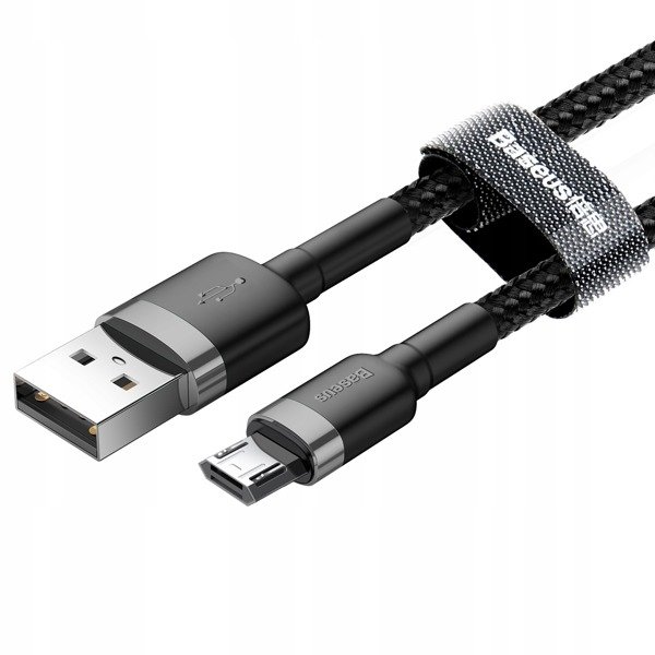 BASEUS MOCNY SZYBKI KABEL USB MICRO USB PRZEWÓD OPLOT DWUSTRONNY 2.4A 50cm Stan opakowania oryginalne