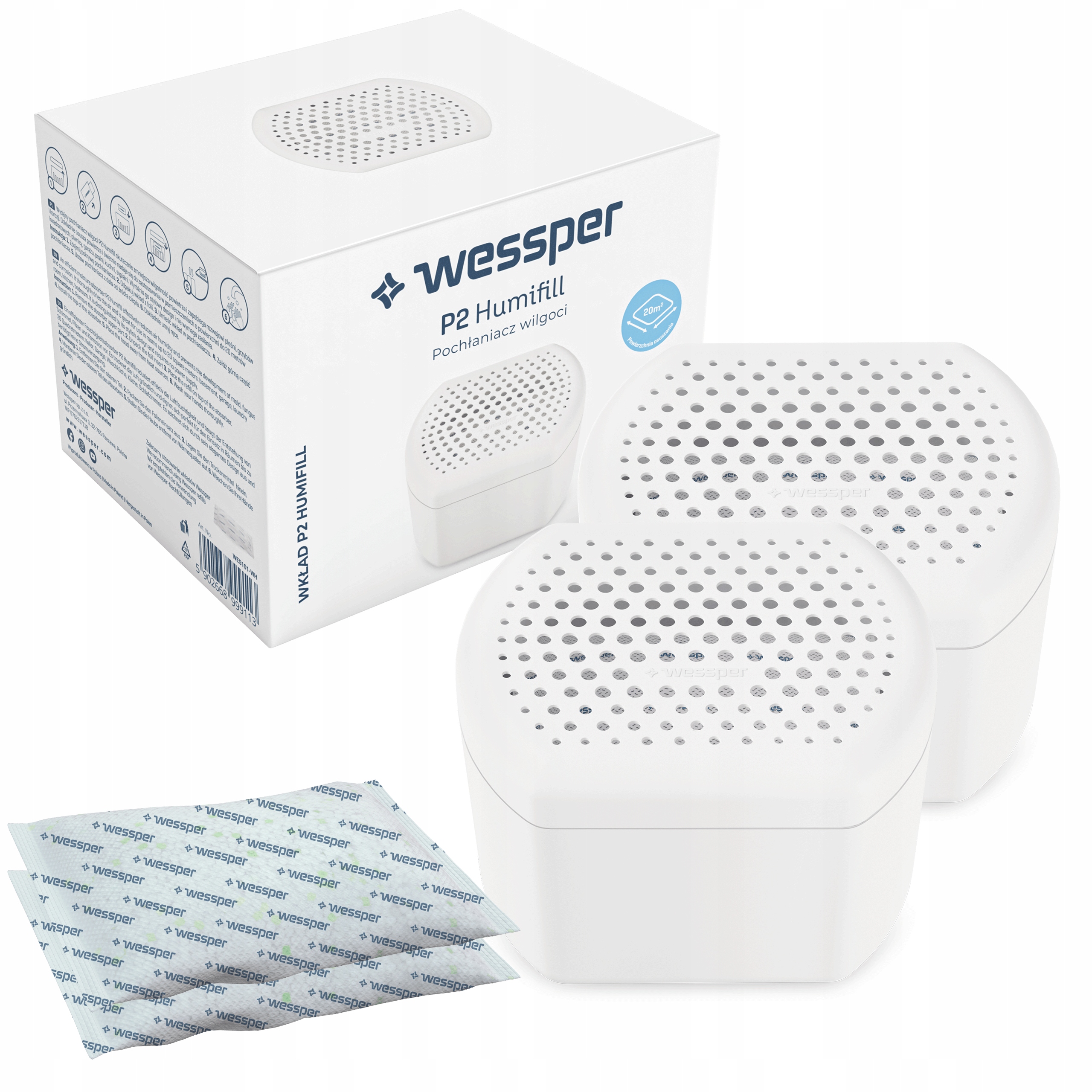 2x POCHŁANIACZ WILGOCI WESSPER HUMIFILL z wkładem