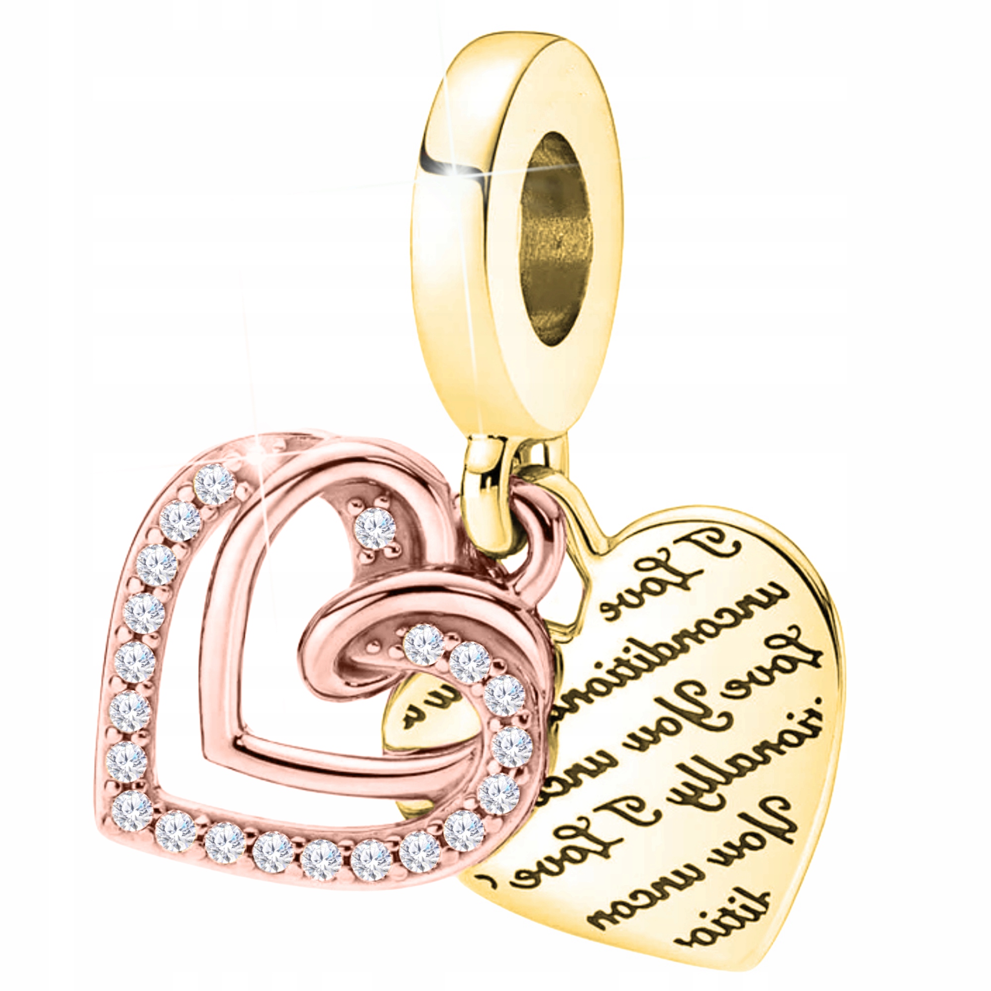 Zlaté přívěsky Srdíčka I Love You Srdce Miluji tě Srdíčko Stříbro 925