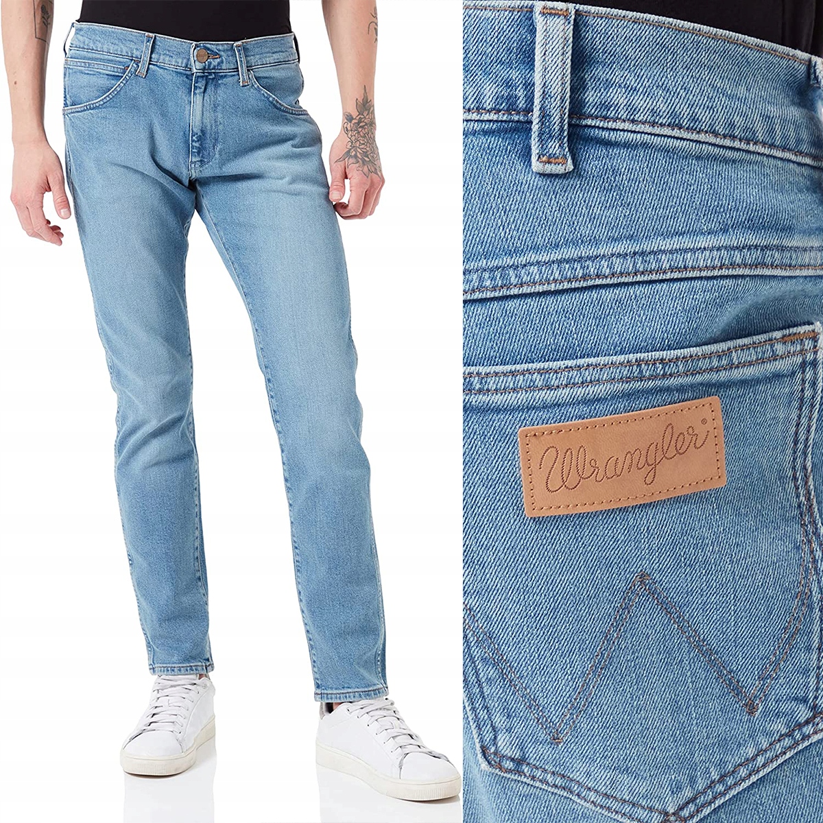 

Wrangler Bryson Greensteel Biodrówki Rurki W31 L32