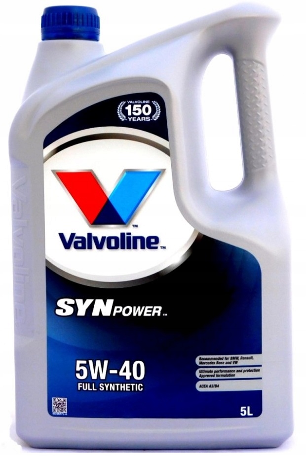 

Olej Valvoline 5W40 Synpower 5L