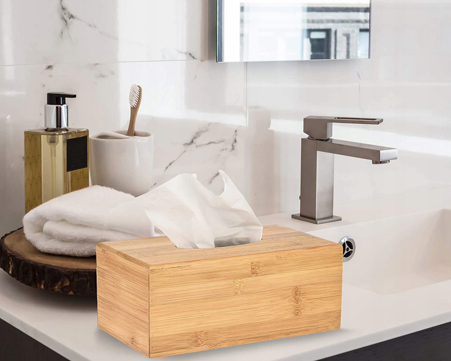 POJEMNIK NA CHUSTECZKI HIGIENICZNE DOZOWNIK DREWNO Marka Gedy