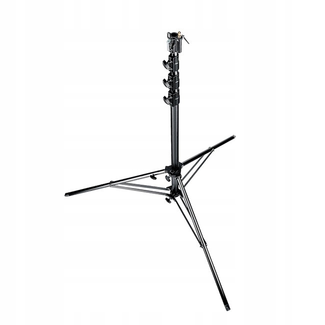 Stativ pro osvětlení, 4 sekce, hliník, černý