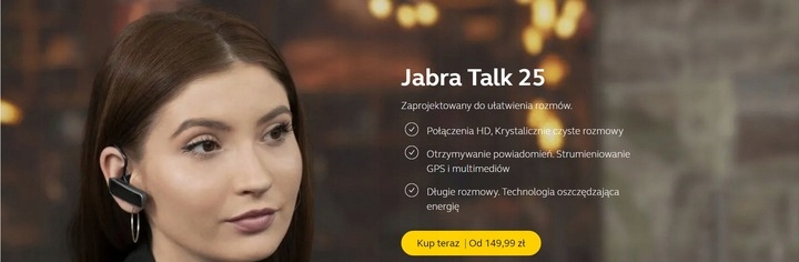 Słuchawka bluetooth JABRA Talk 25 SE Oryginał Model J Talk 25-SE