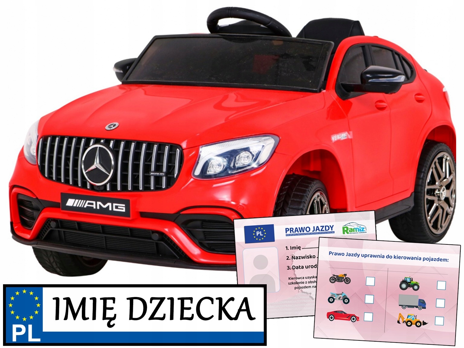 samochodzik elektryczny Mercedes Glc 63S 4x4 autko na pilota dla dziecka
