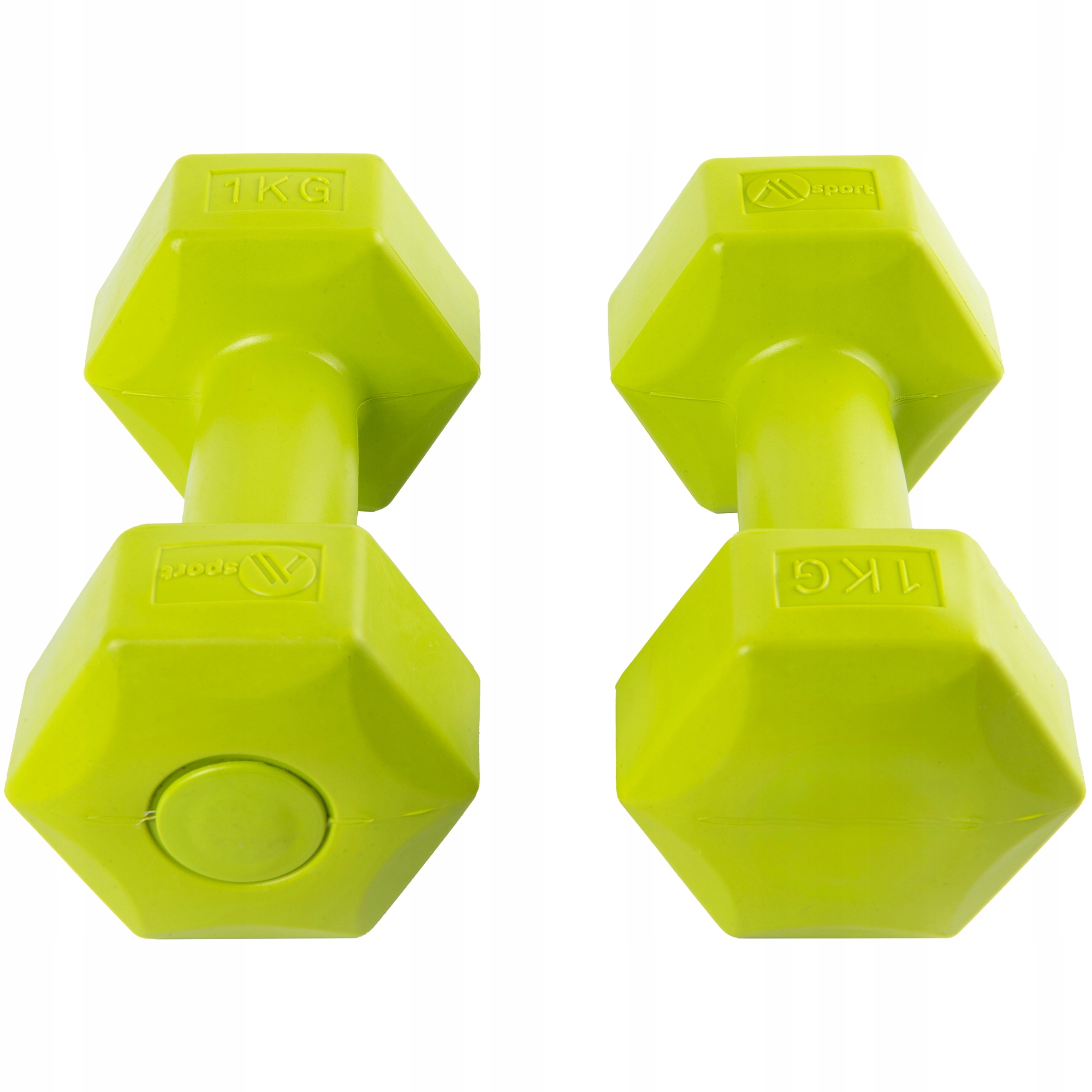 ZESTAW HANTLI FITNESS PILATES CIĘŻARKI HANTLE BITUMICZNE DO ĆWICZEŃ 2x1kg Kod producenta SDH407-1KG/GREEN