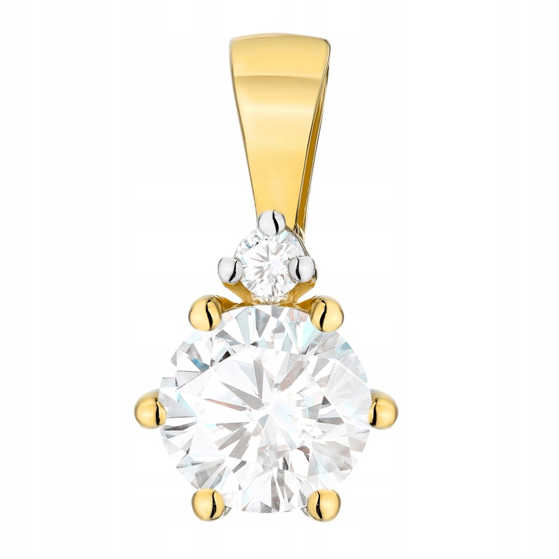 Zlatý Přívěsek Dámský pr. 585 14k Klasický laboratorní diamant 0,50ct