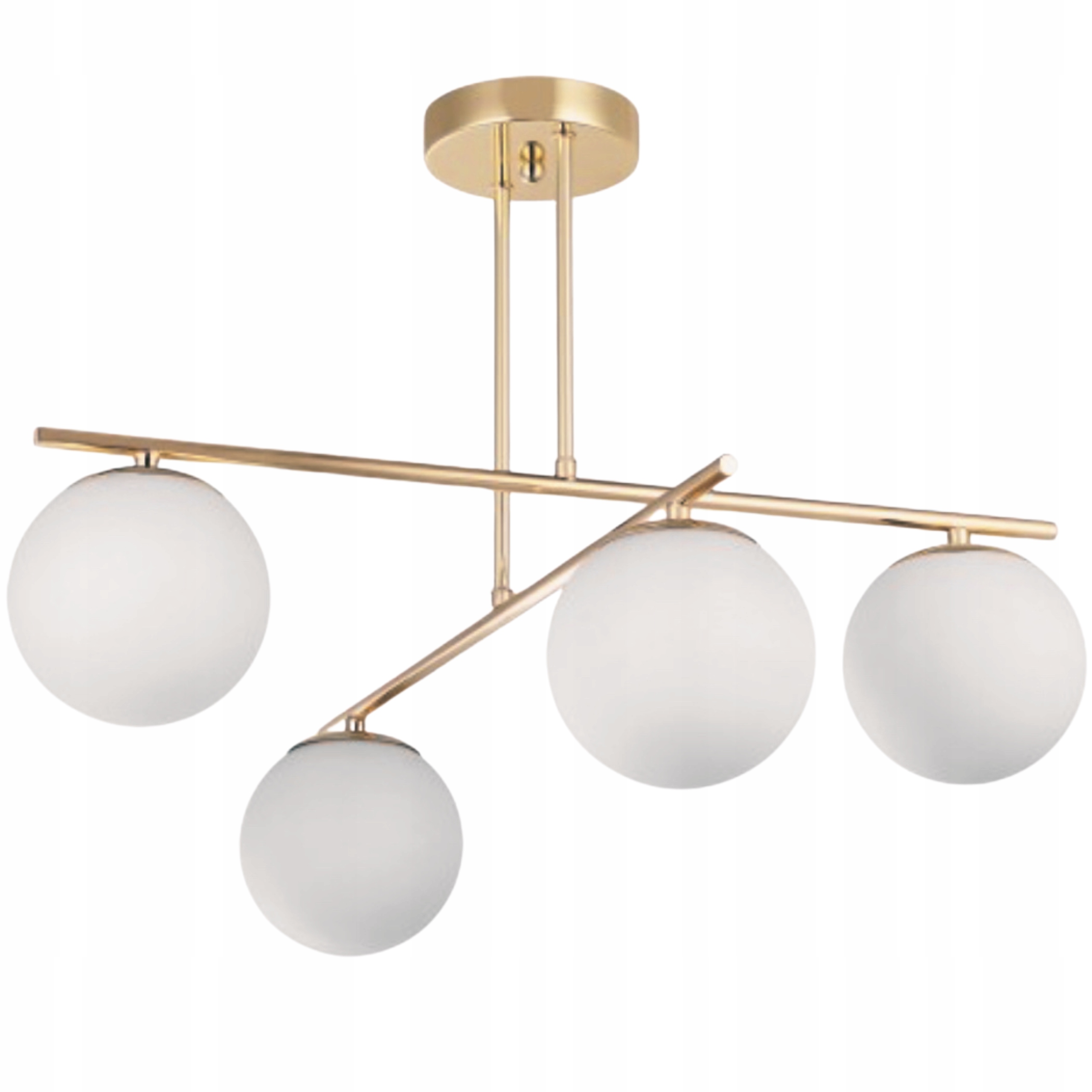 Závěsná Stropní Lampa Lustr Kule zlatá Moderní Led mléčná