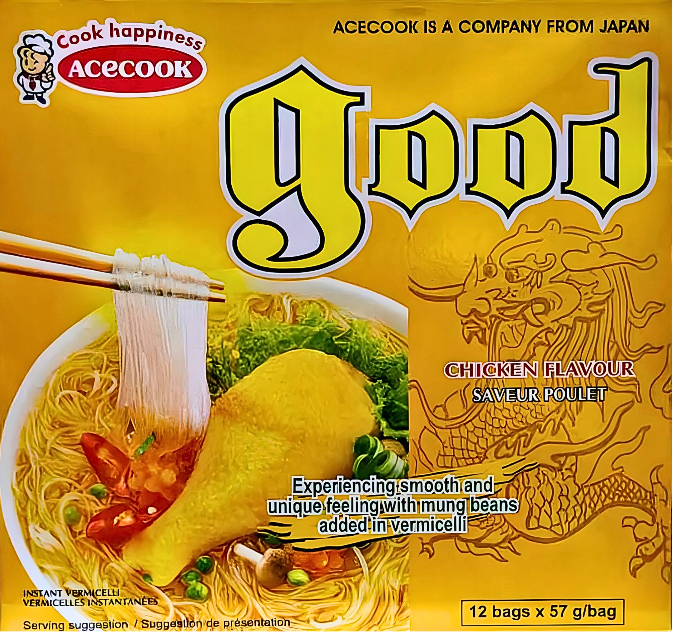 Good Instantní skleněné nudle kuřecí 12×57g