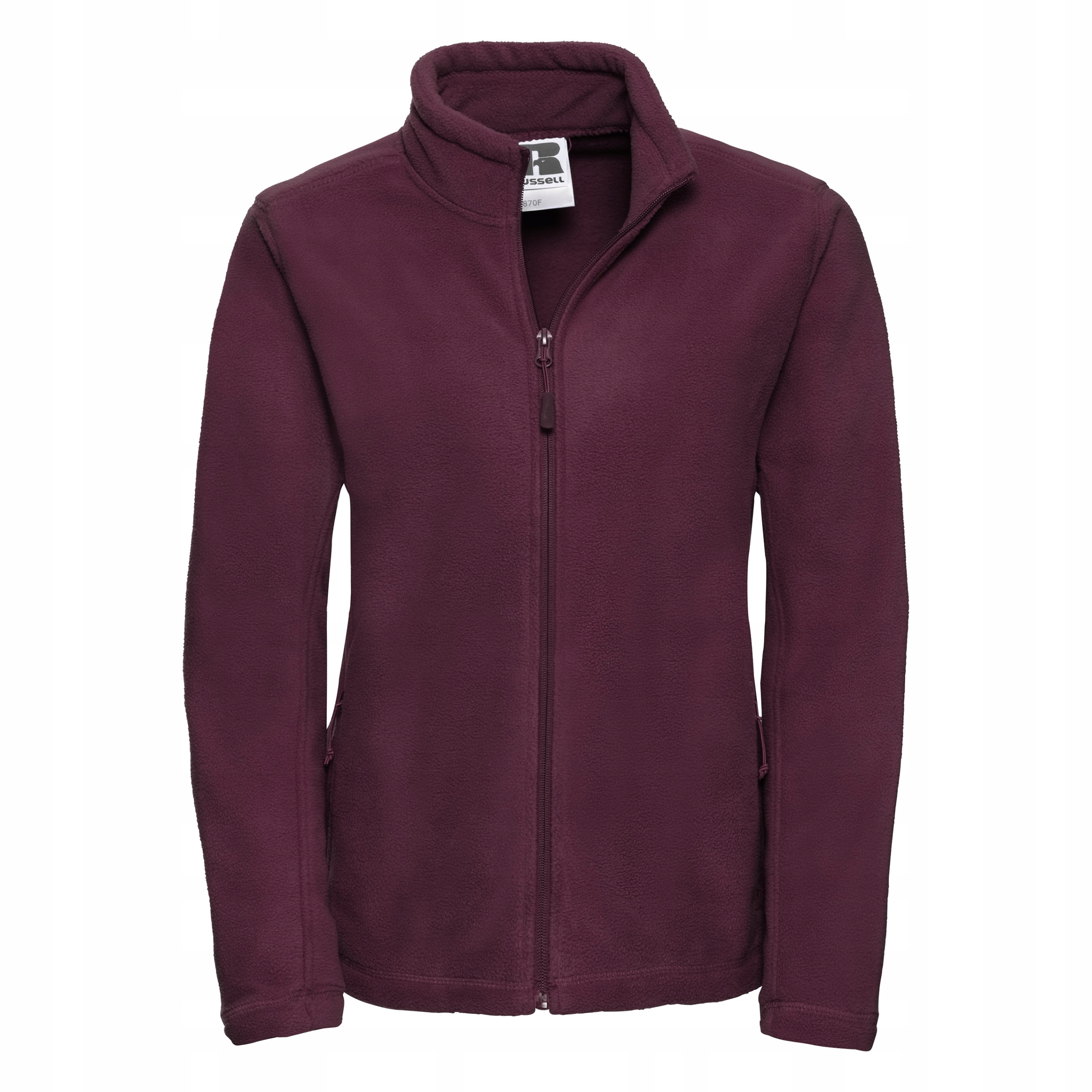 Dámský rozepínací fleece se zipem Burgundský vel. 2XL