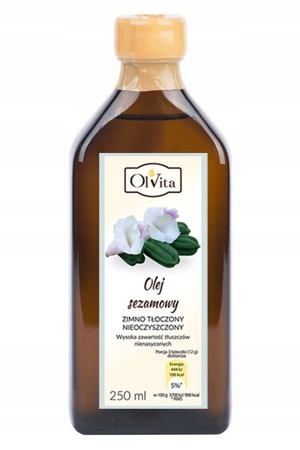 

Olej sezamowy zimnotłoczony 250ml Olvita