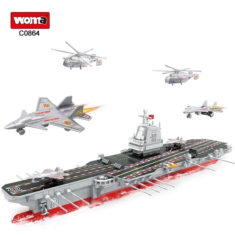 Zestaw Klocki Konstrukcyjne Potężny Lotniskowiec Type 003 Woma 838EL. 48CM