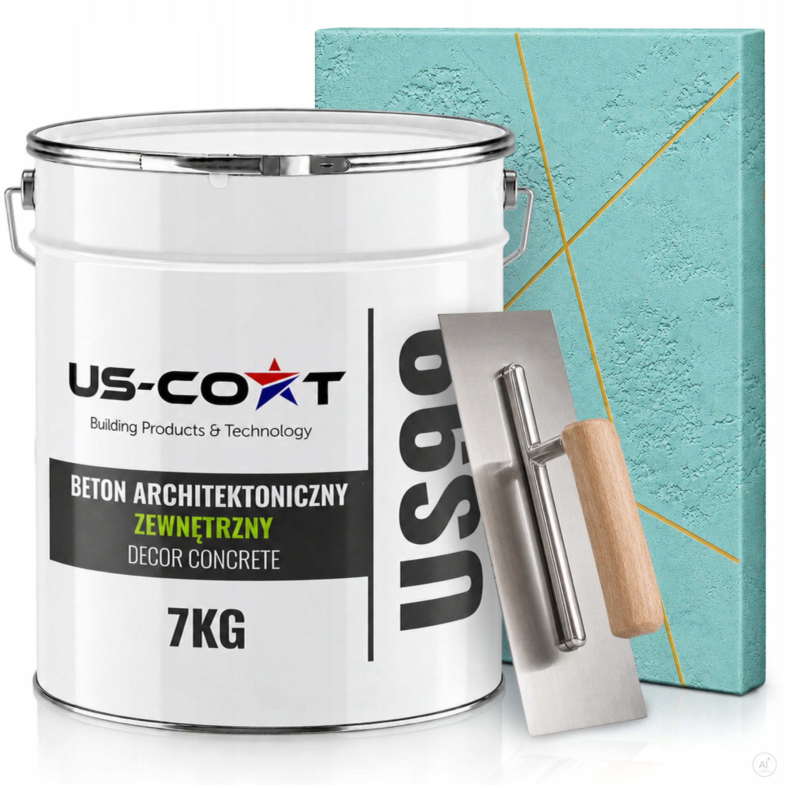 Vnější Architektonický Beton Tyrkysový H1441 5 m2 7 kg Omítka Stěna Paca