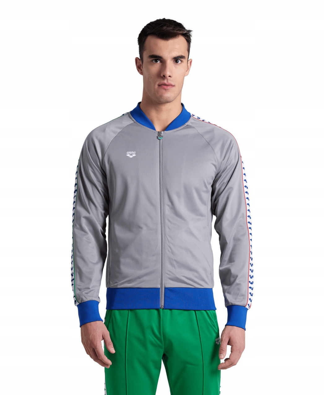 Rozepínací mikina pánská sportovní Arena Men's Relax IV Team Jacket Grey R.m