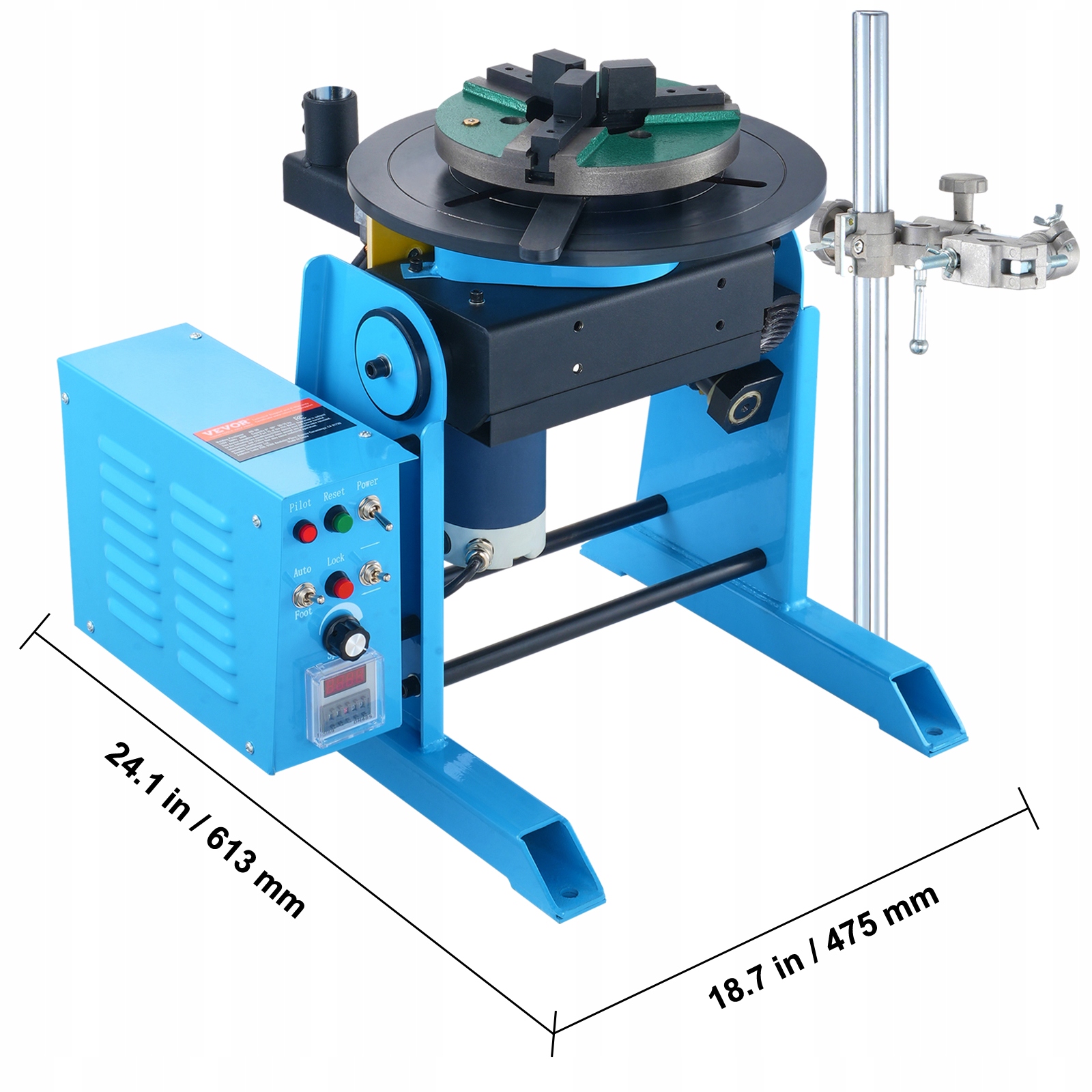 30KG Obrotowy pozycjoner spawalniczy 0-90 ° Pozycjonowanie Gramofon Stół 1-12RPM Marka bez marki