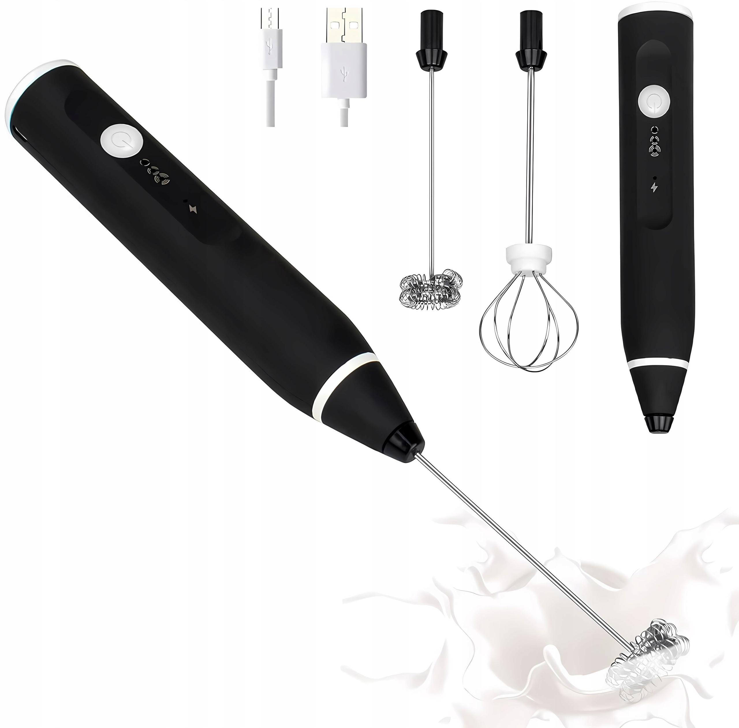 RĘCZNY SPIENIACZ UBIJACZ DO MLEKA KAWY MINI MIKSER 2w1 STAL NIERDZEWNA Rodzaj ręczny