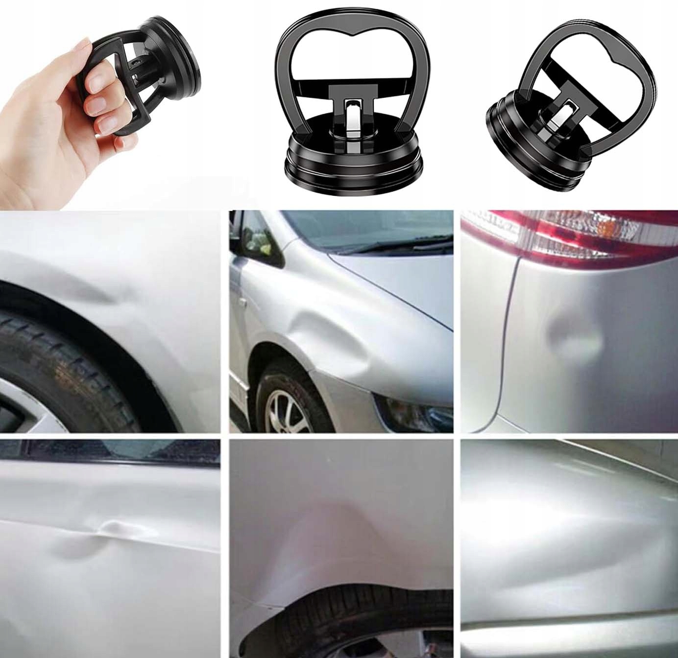 PRZYSSAWKA PDR DO WYCIĄGANIA WGNIECEŃ WGNIOTEK 120 Elementy zestawu przyssawka