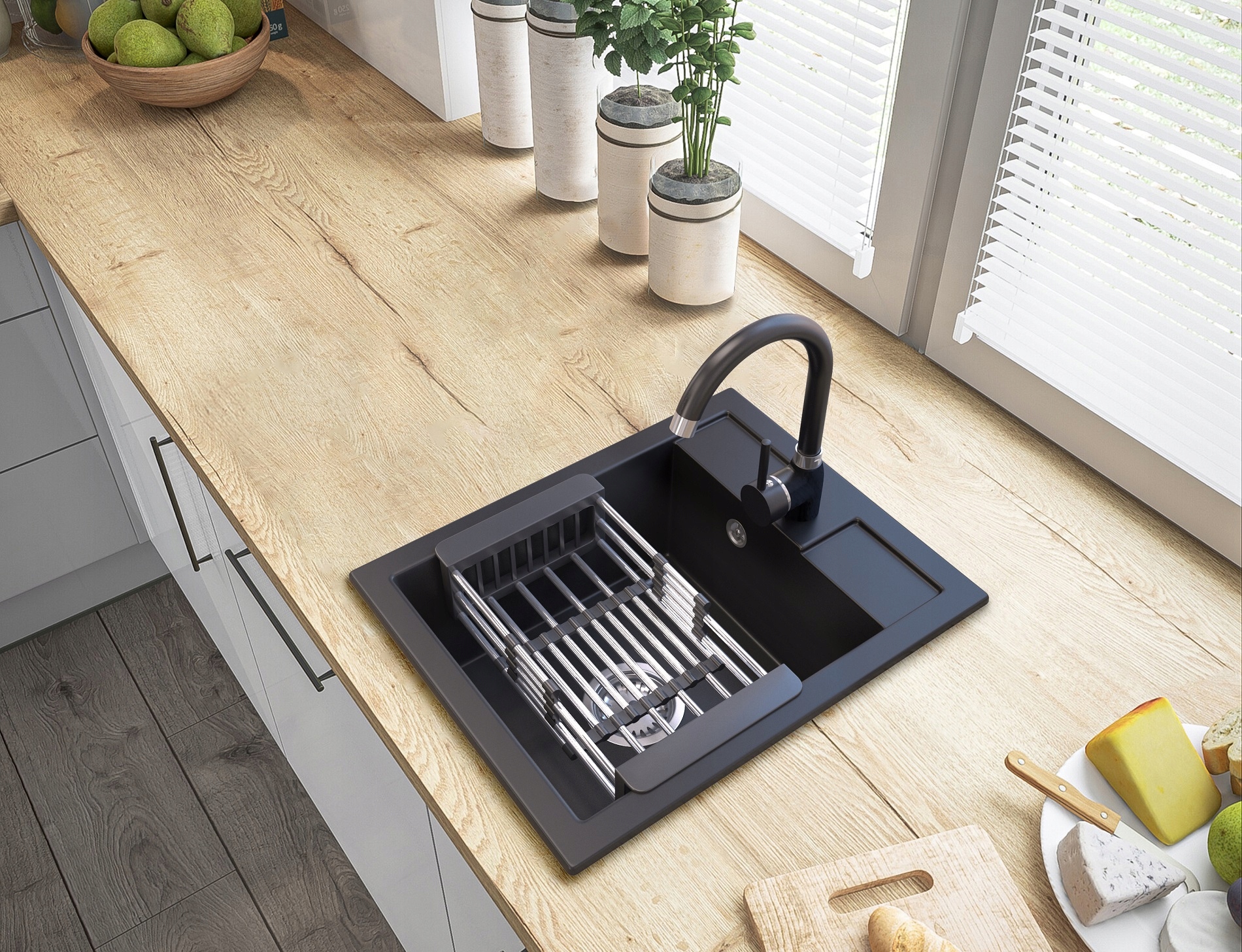 OCIEKARKA TELESKOPOWA KOSZYK STALOWY DO ZLEW Rodzaj wpuszczany