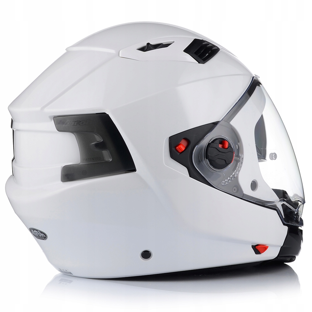 KASK MOTOCYKLOWY OTWARTY 2w1 AIROH EXECUTIVE BIAŁY ODPINANA SZCZĘKA +BLENDA Model EX