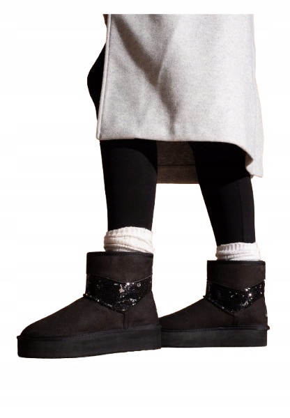 Blackfield Zimní Sněhule S Flitry Černé 39 3DE