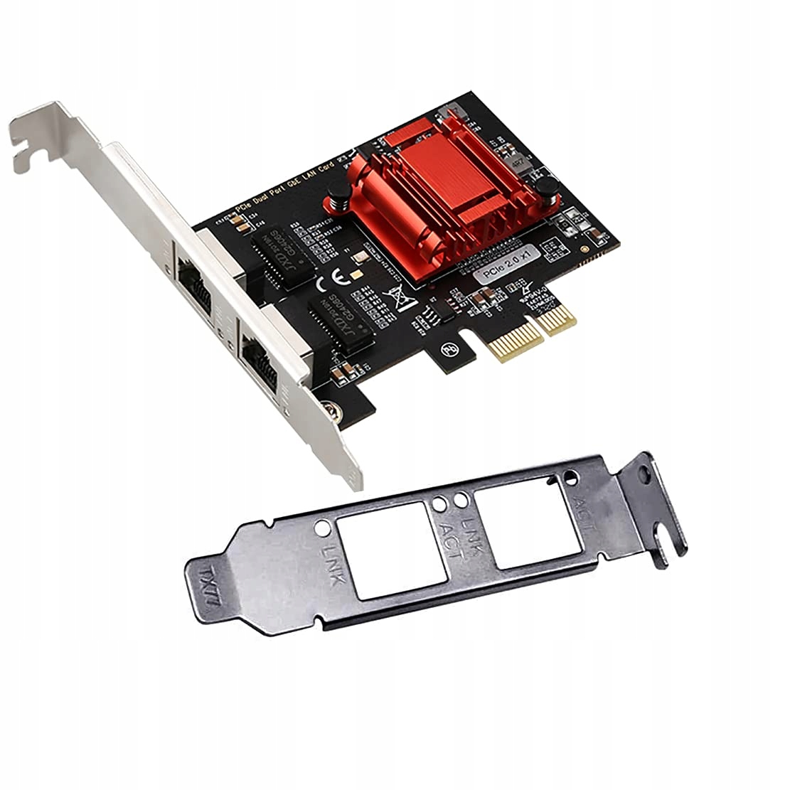 Dvouportová síťová karta PCIe Gigabit Ethernet Pci Express s porty Intel