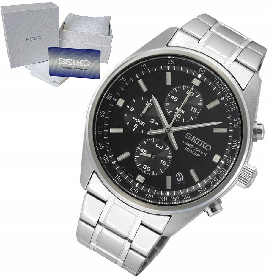 Pánské Hodinky Seiko Sportovní Chronograf 10 Bar Krabička