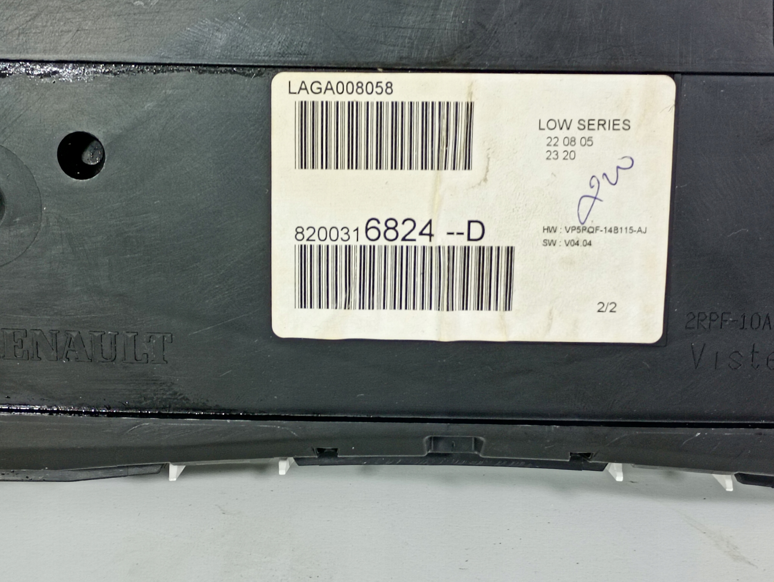 RENAULT CLIO 3 III 05-12 dials dials tachometer 158875 OE 8200316824D