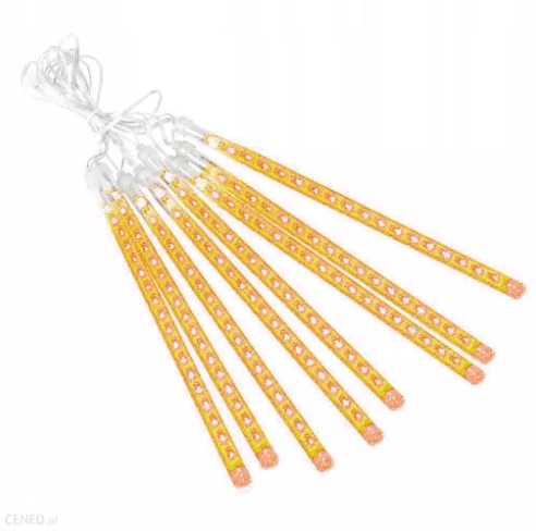 

Lampki choinkowe meteory 30 cm Ciepłe Białe