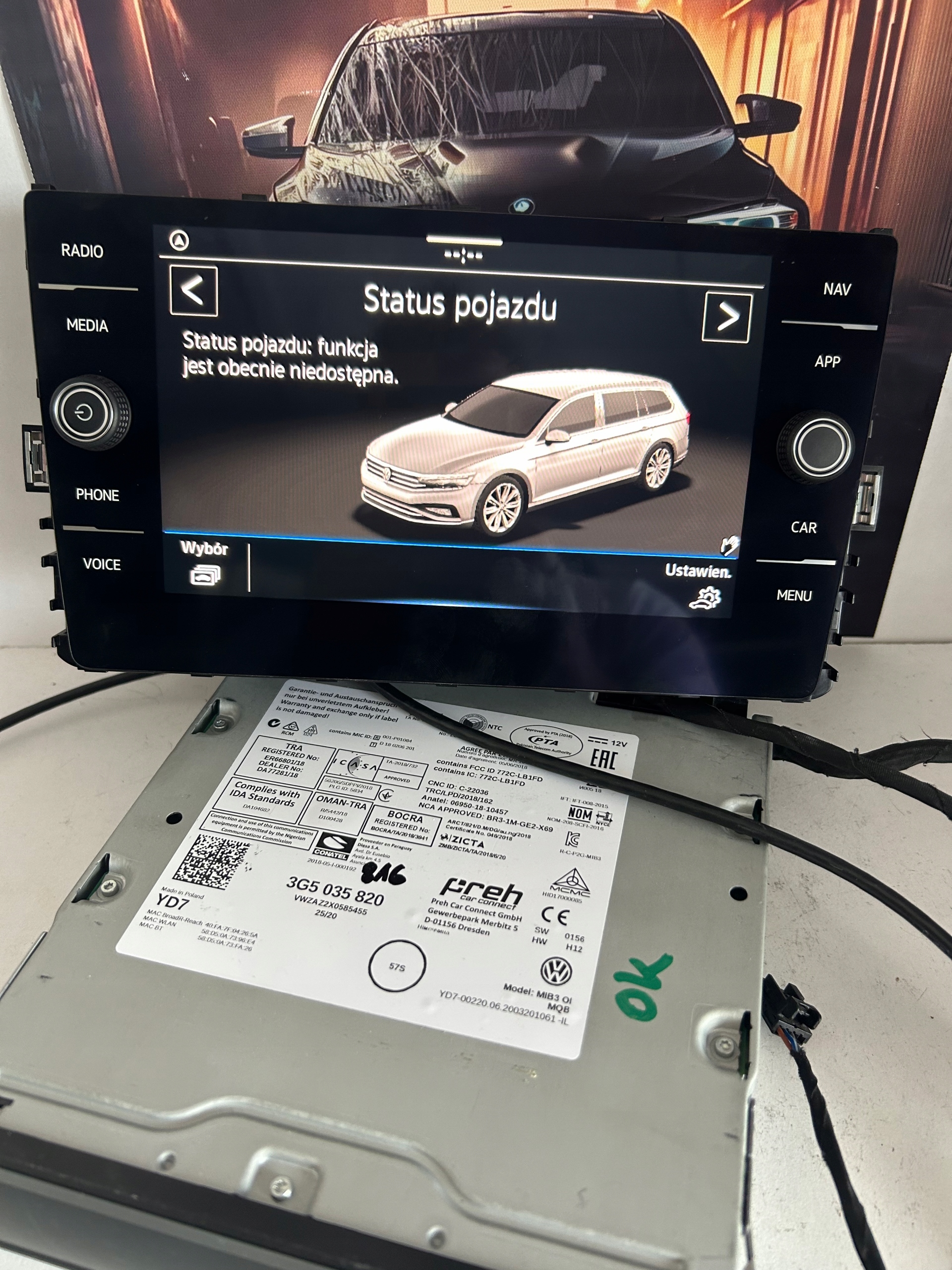 VW ARTEON PASSAT B8 NAWIGACJA MIB3 DAB MULTIMEDIA 3G5035820