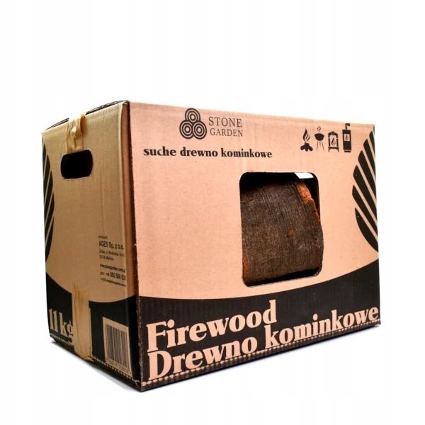 Suszone Drewno Karton 11 KG Do Pieca kominka
