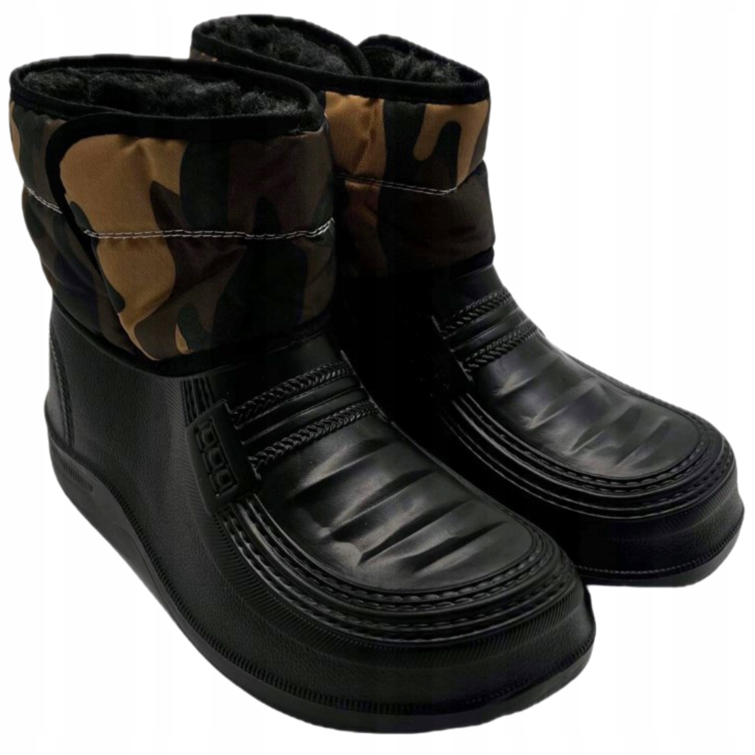 Kalosze Ocieplane Piankowe Na Rzep Śniegowce Zimowe Męskie Wysokie 44 Moro Marka inna