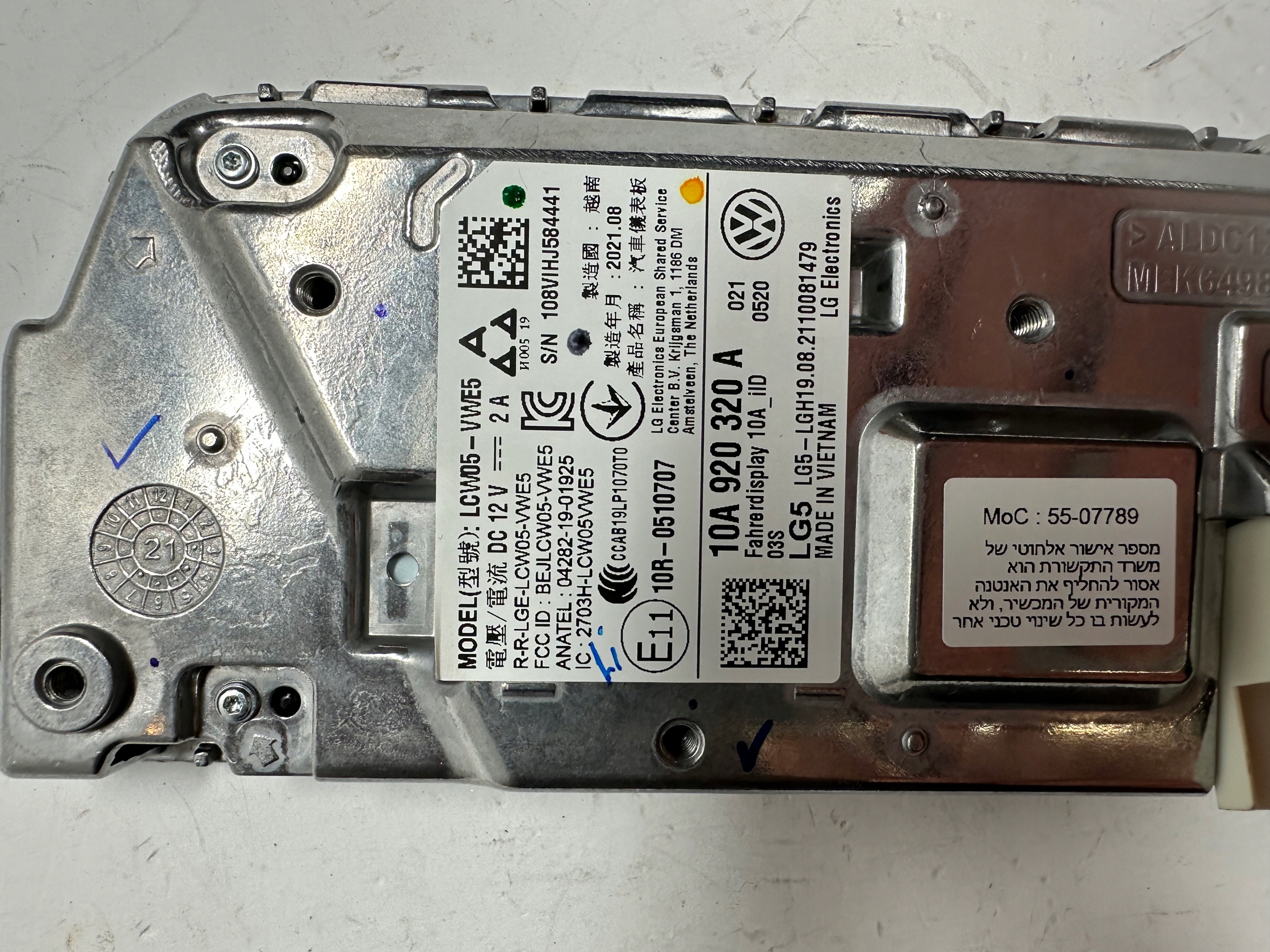 спидометр часы vw id.3 ID3 10A920320A