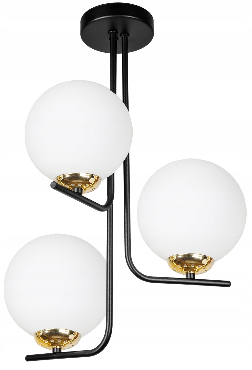 

Lampa Sufitowa Wisząca Szklana Kule Złota Loft Led