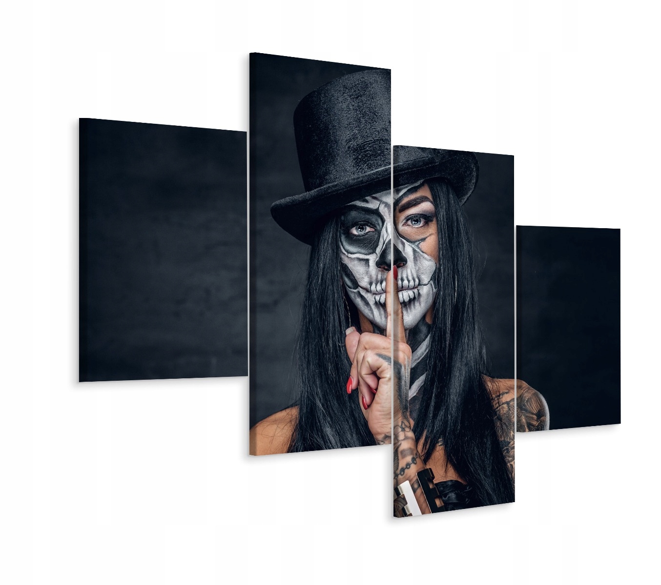 Obraz Tetraptyk Portrét Ženy Halloween 160x100