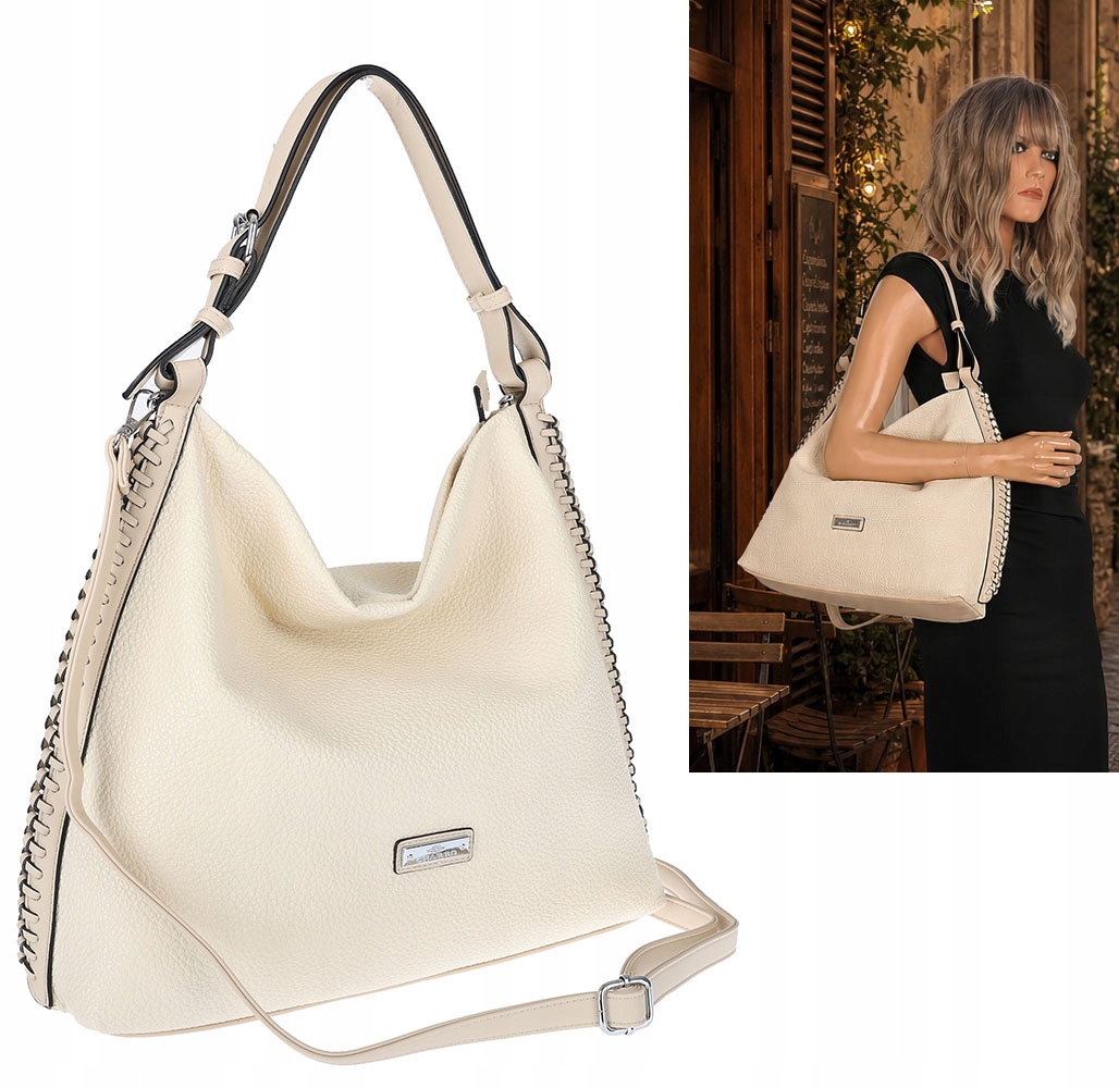 Dámská kabelka Přes Rameno Taška Shopper Módní taška přes rameno CH6817 Béžová