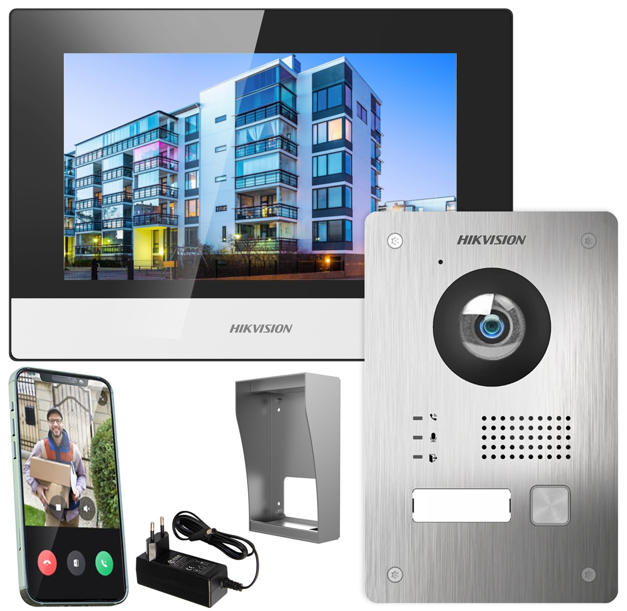

Wideodomofon Domofon Hikvision 2-ŻYŁY Ip LCD Brama