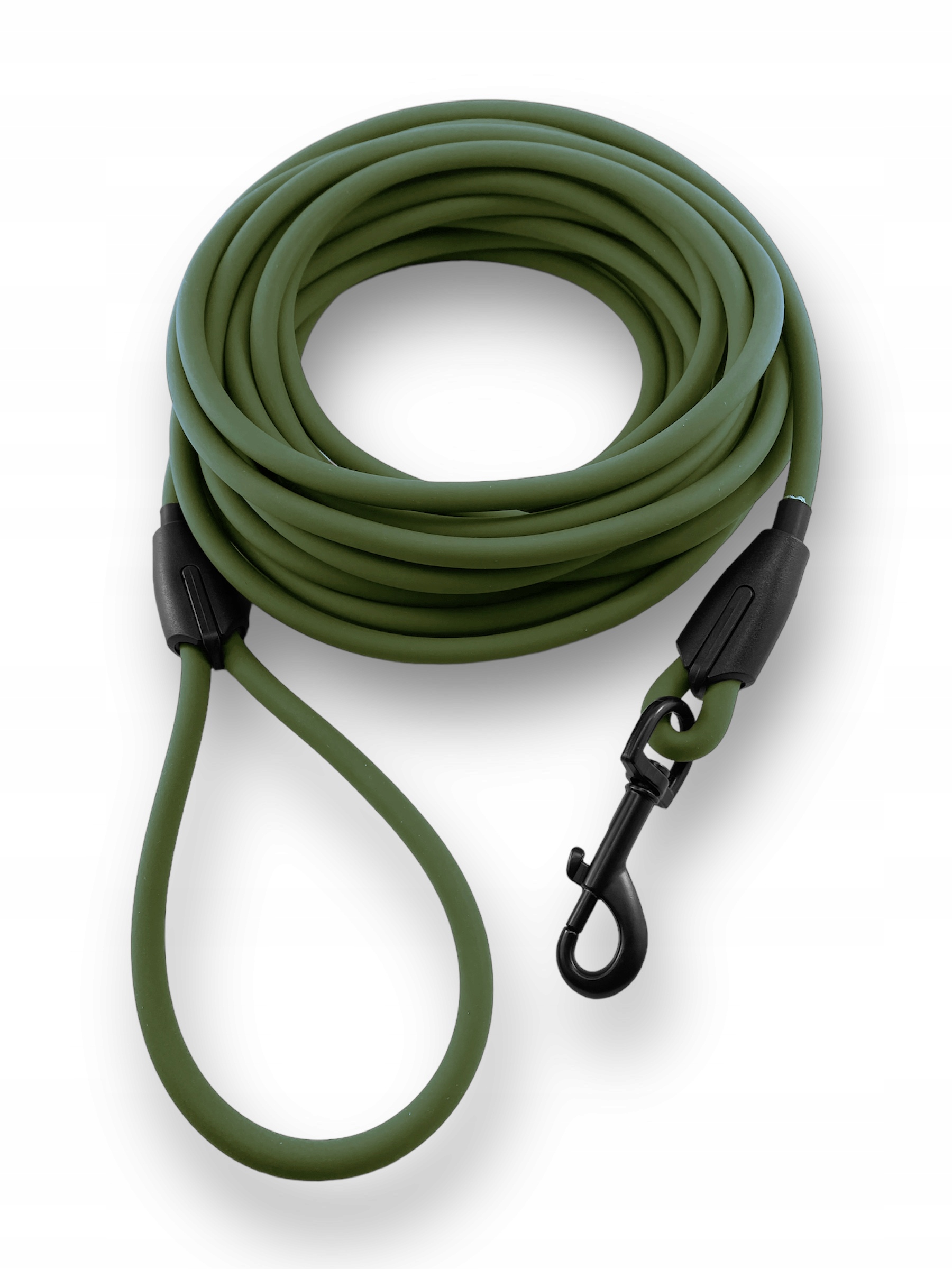 Levně Tréninkové lano 10m biothane dark olive|ChromaPet