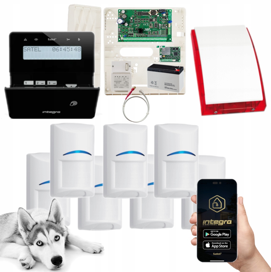 Alarm Z Powiadomieniem Lte Satel 7 Czujek Bosch Pet Czytnik Rfid Sms Clip