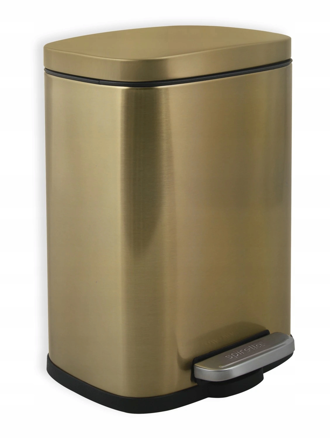 Levně Spirella pedálový odpadkový koš Akira, kartáčovaná nerez ocel, zlatá, 5 L