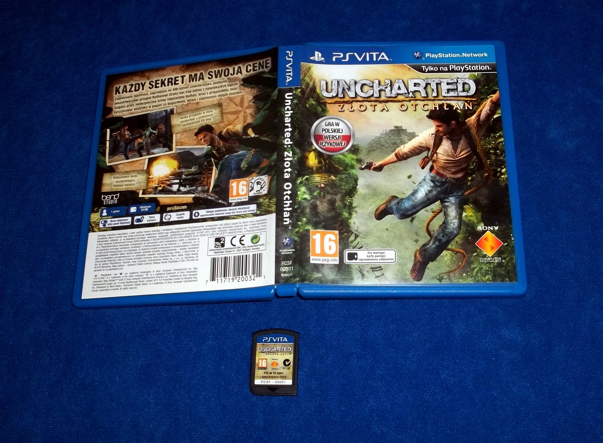 UNCHARTED ZŁOTA OTCHŁAŃ PSP VITA PSVITA SONY PO POLSKU DUBBING PL 3xPL