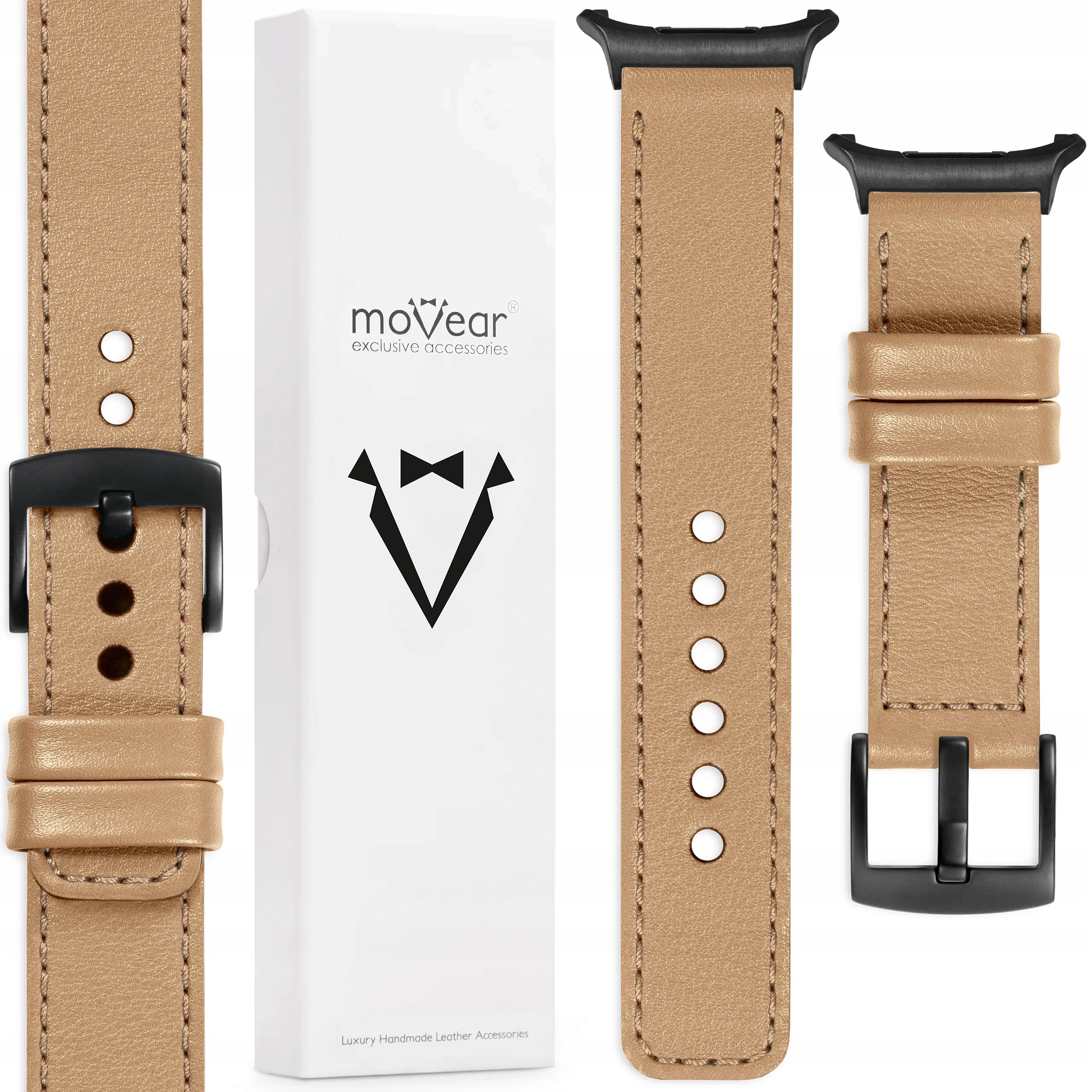 Pásek pro Samsung Galaxy Watch Ultra 24 mm Cappuccino klasický styl Movear