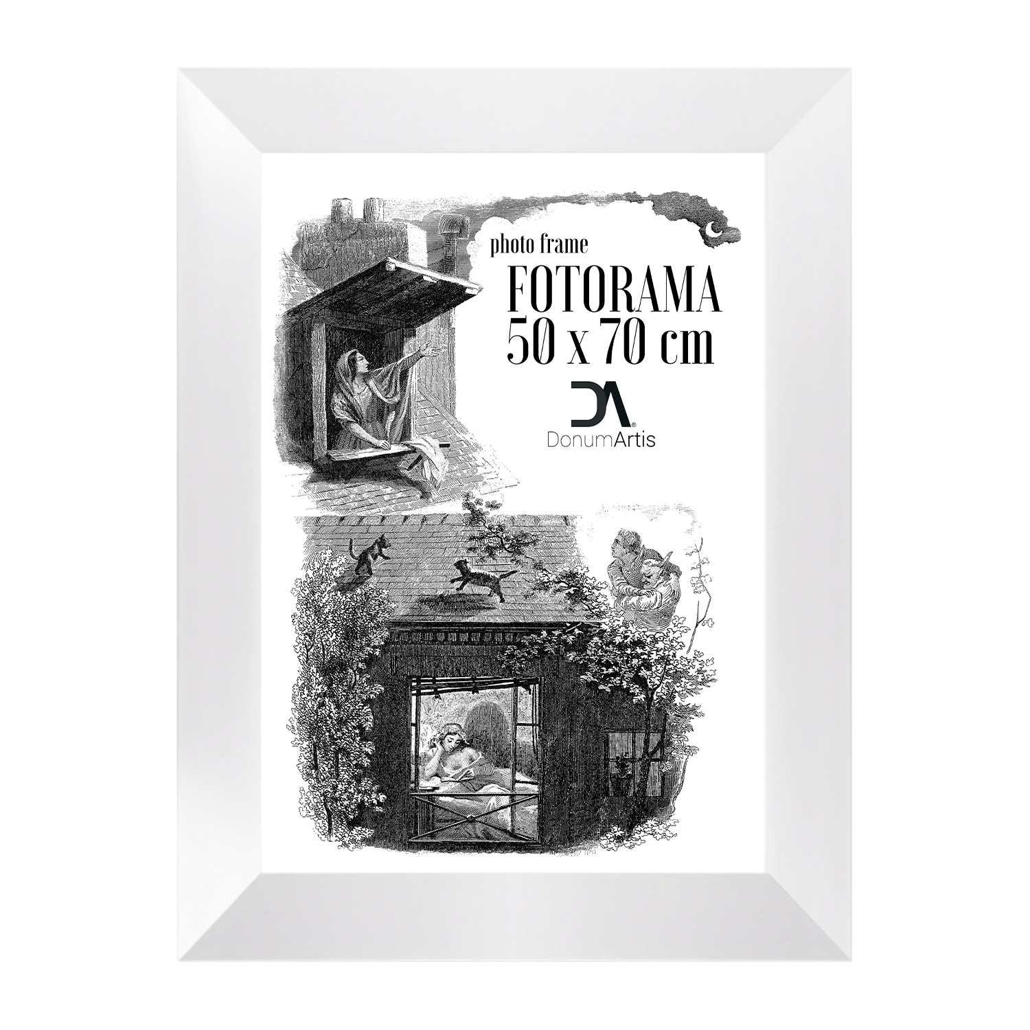 Fotorama Milano bílý lesk 50x70 obývací pokoj fotorám