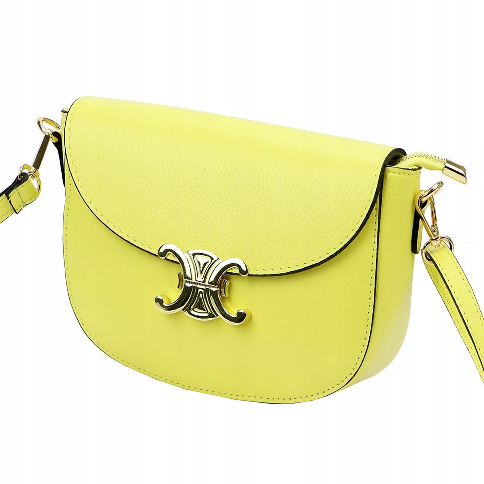 Dámská kabelka přes rameno kožená limetková Luka 20-065