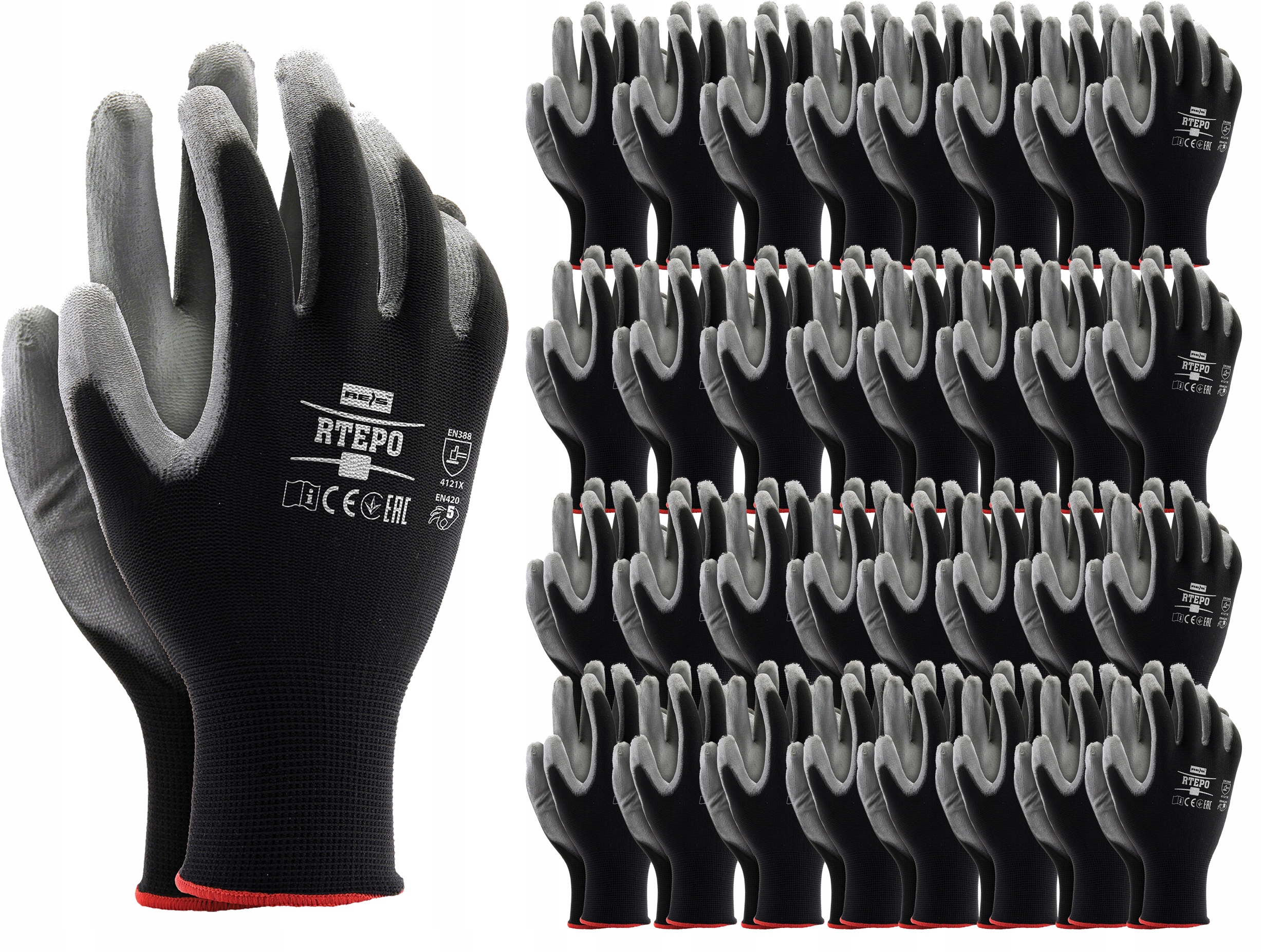 Rukavice Pracovní Rukavice Poliur Rtepo XL 120 párů