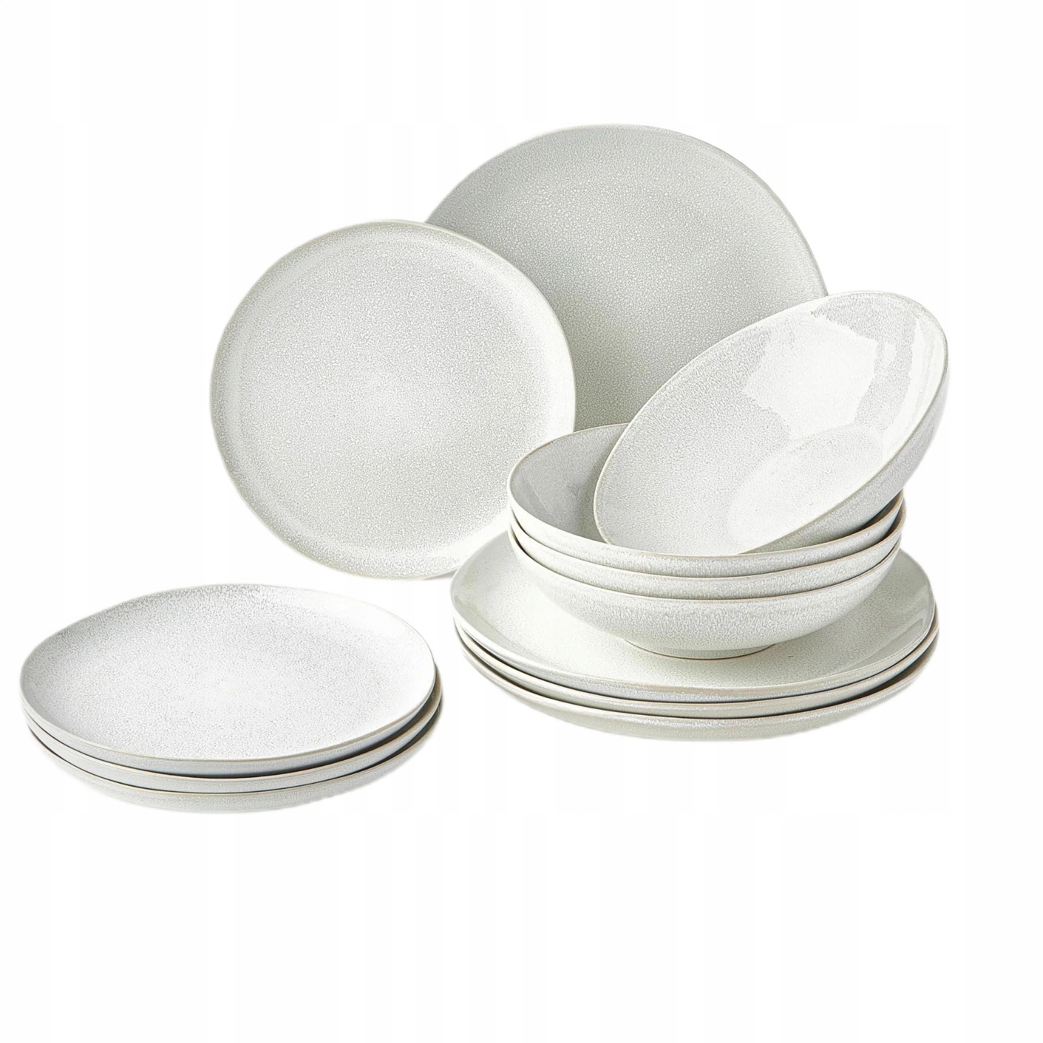 Sada riadu Gemma, riad, biely, tanier pre 4 osoby, 12 kusov