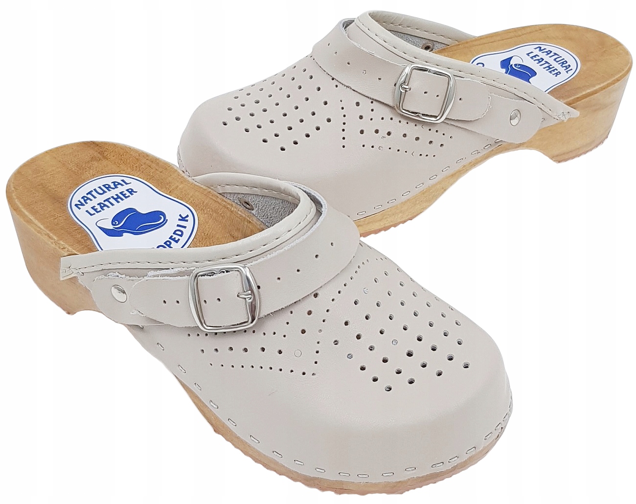 Chodaki Medyczne Drewniaki Trepy Ażurowe *36* PL