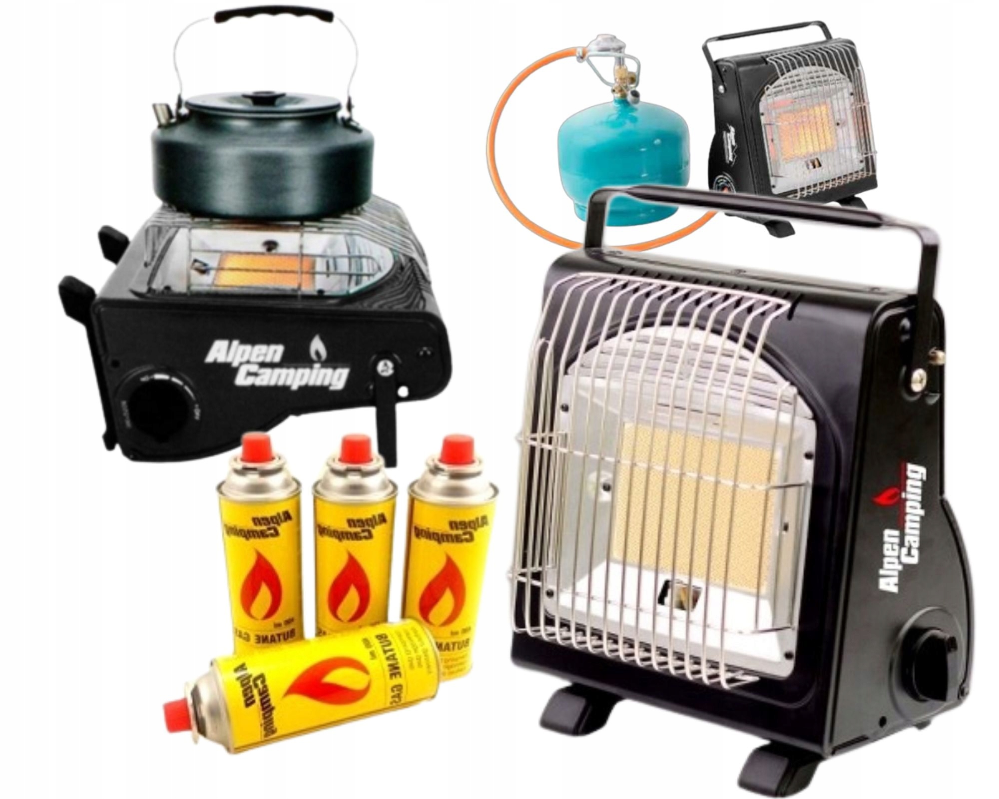 

Piecyk gazowy Turystyczny 2w1 Kuchenka 4 x gaz